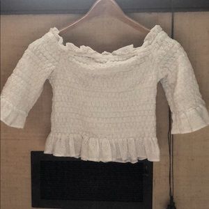 White off the shoulder top
